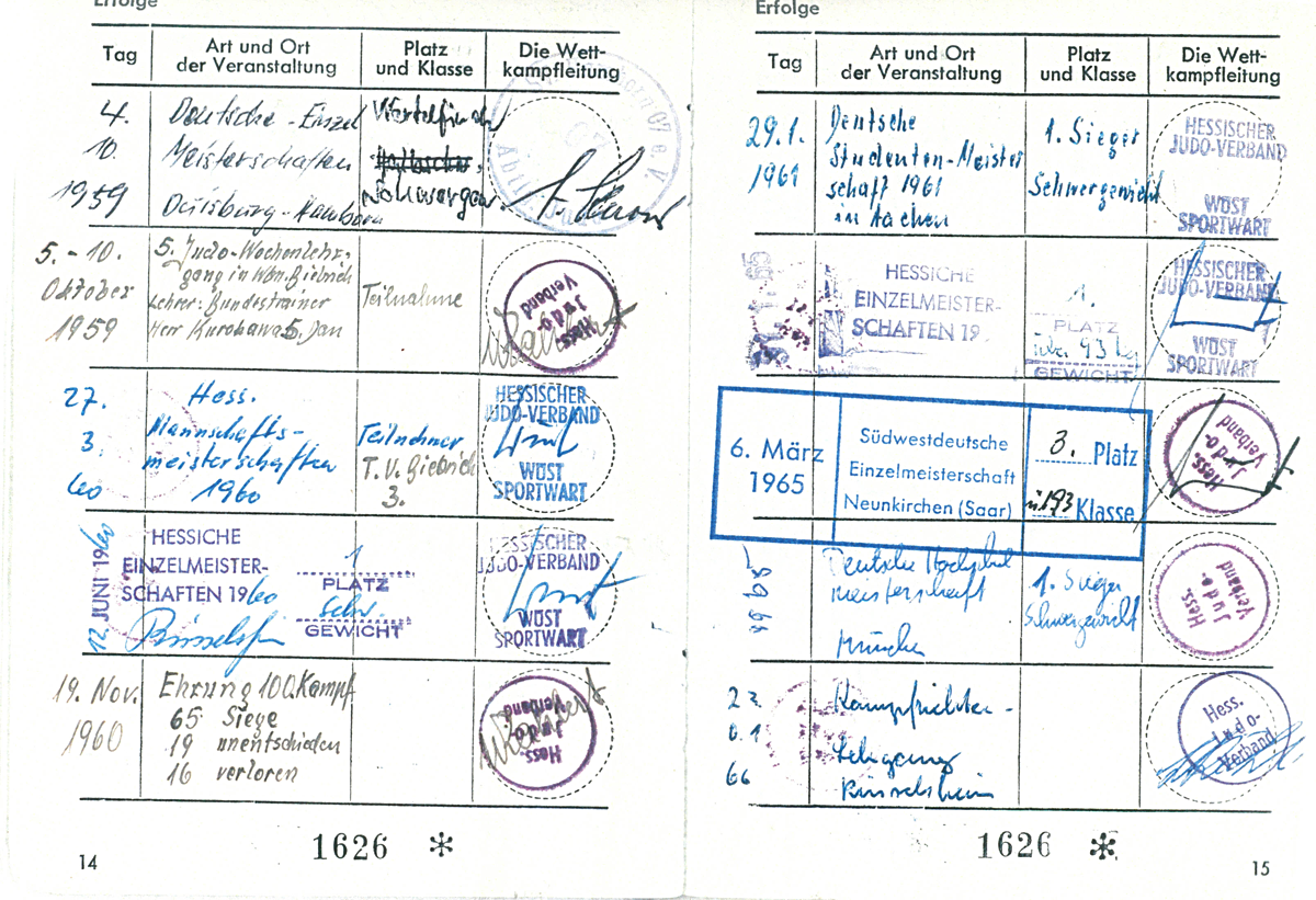 Judopass von Frank Thiele